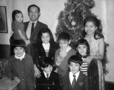 Pictured with seven of her eight kids. My youngest brother was born 5 years after this photo was taken.
